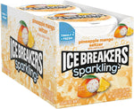 Eight pack of Ice Breakers Pineapple Mango Seltzer one point five ounce tins