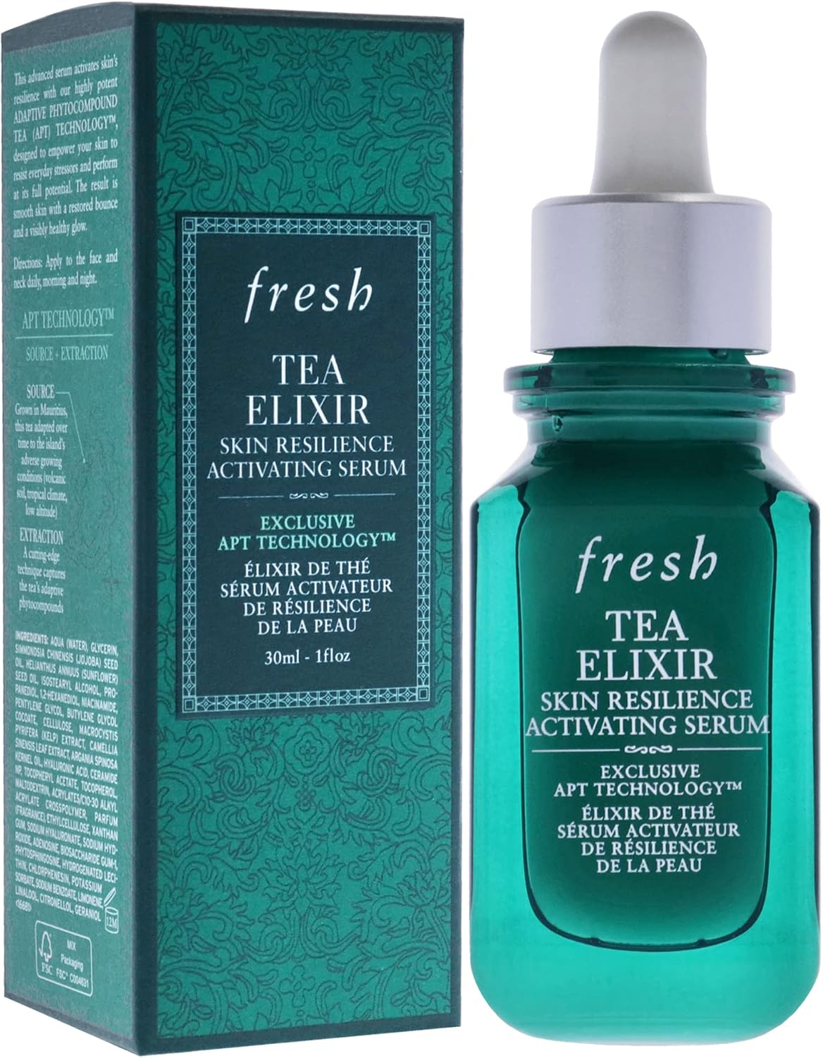 Fresh Tea Elixir Skin Resilience Activating Serum side package view