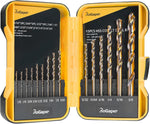 29Pcs Drill Bit Set, 135 Tip HSS with Black and Gold Finish, Metal Twist Jobber Drill Bit Kit for Hardened Metal, Steel, Plastic, Wood with Indexed Storage Case, 1/16" - 1/2" - Image 12