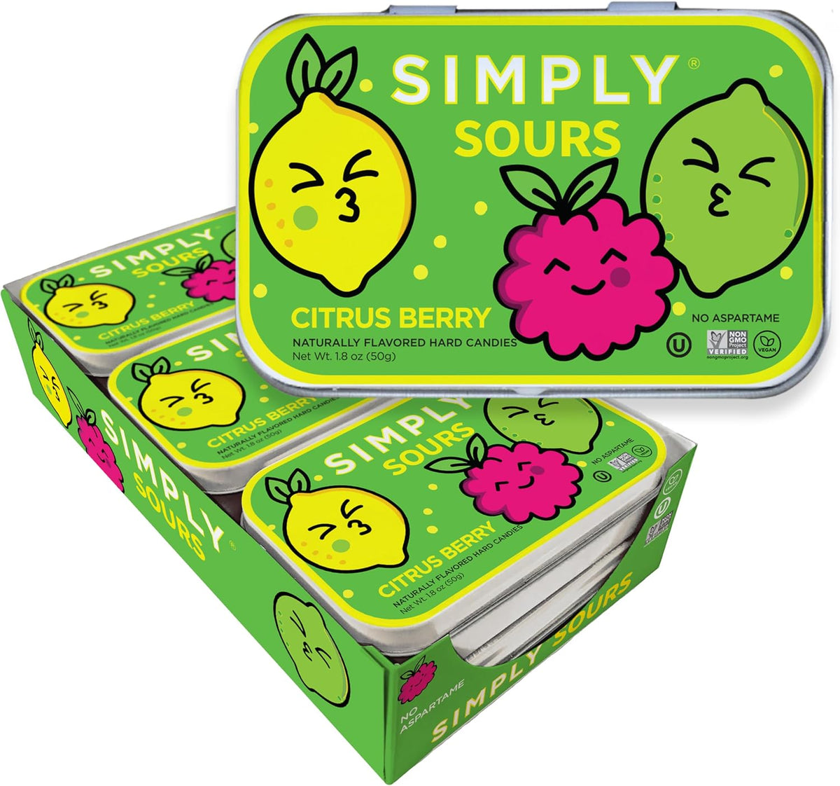 SIMPLY Sours Citrus Berry Sour Hard Candy Tins (3 Pack), Vegan, Non-GMO, No Corn Syrup, No Artificial Colors or Flavors - Image 15