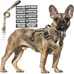 Tactical Dog Harness and Leash Set for Large Dogs,Heavy Duty No Pull Service Dog Vest and 10 Patches with Dog Seat Belt,Reflective Adjustable Pet Harness for Training Walking Hiking Camo L - Image 10