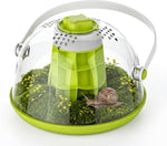 Round Transparent Snail Terrarium Kit, Small Animal Carrier with Removable Base, Portable Bug Observation Box for Outdoor Exploration, Educational Insect Habitat for Kids - Image 1