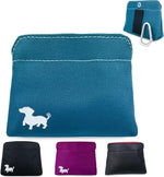 Extra Small Dog Treat Pouch - Slim Magnetic Pocket Dog Treat Bag for Walking & Training - Discreet Clip On Treat Pouch for Leash, Waistband or Pocket - Mess Free Storage (Black/Gray) - Image 10