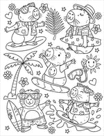 Scholastic Capybara Cuties Colouring Book back cover details