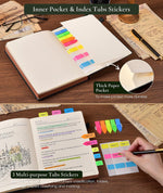 Paibas writing notebook displaying built in elastic pen holder