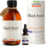 Adalin Cold Pressed Black Seed Oil Liquid front view of amber glass bottle supplement