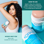 Kopari clean beauty cruelty free deodorant stick 2 pack full presentation