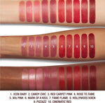 Moisturizing formula lipstick bullet extracted from gold casing