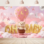 Bear Baby Shower Backdrop Party Decorations Bearly Wait Boys Balloons Gold | 8x6ft, Dots Cute Cartoon Newborn Brown Sweet Birthday Celebration Photography Background Banner Photo Studio Fabric - Image 13
