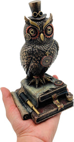 Veronese Design Steampunk Top Hat Owl in gift box packaging