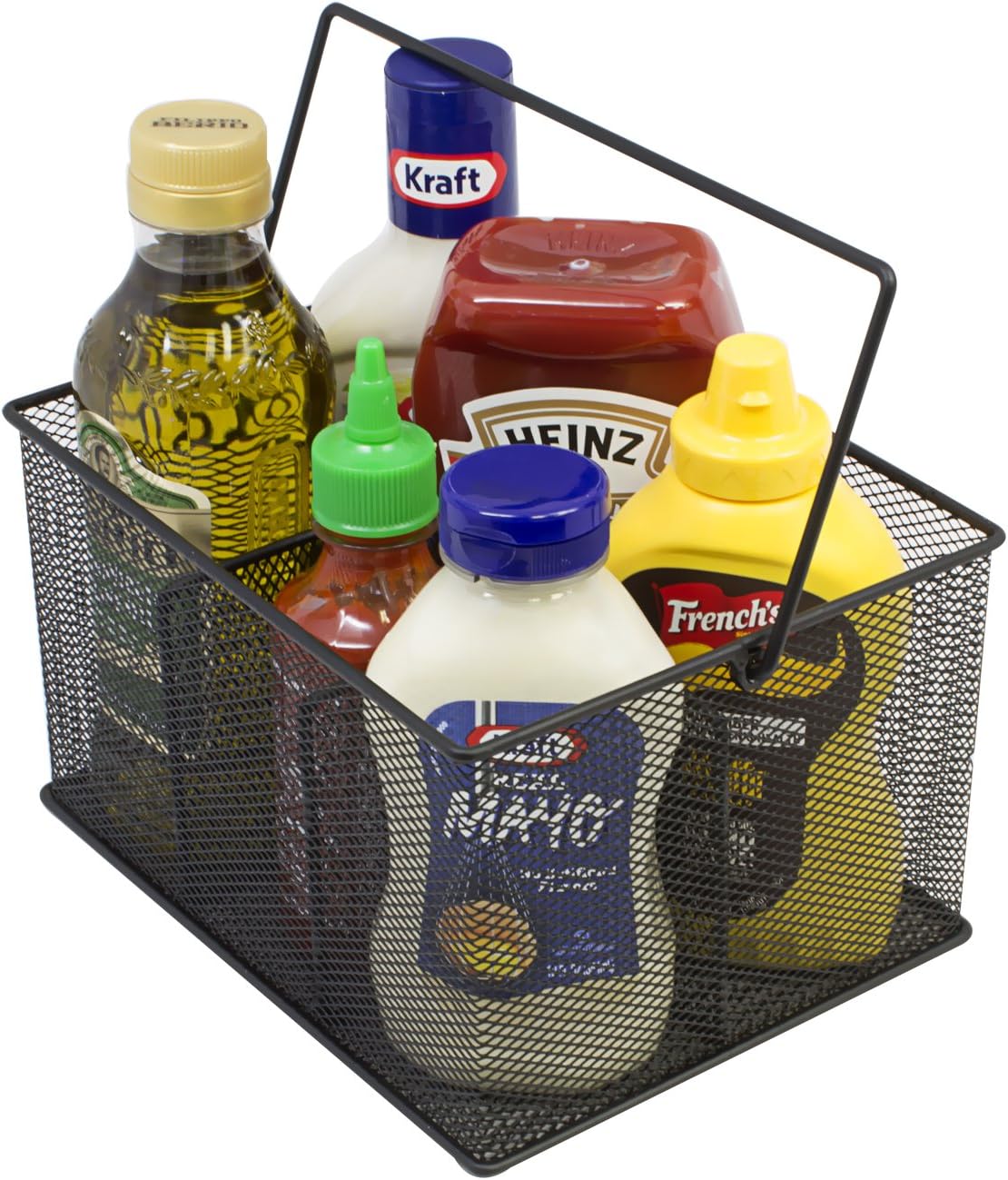 Sorbus metal mesh caddy highlighting carrying handle