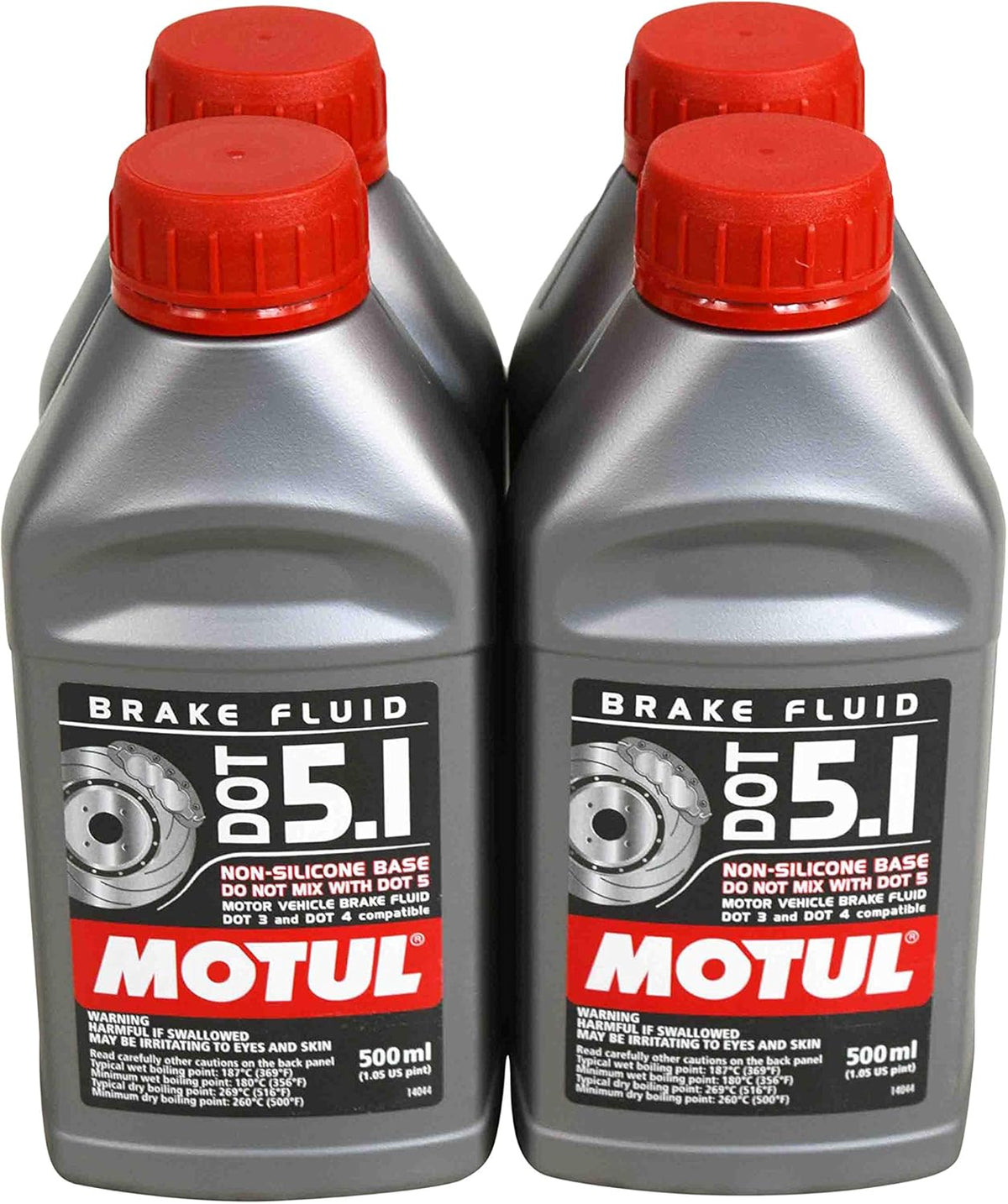 Motul Synthetic Brake Fluid DOT 5.1 front view showcasing premium automotive lubricant bottle