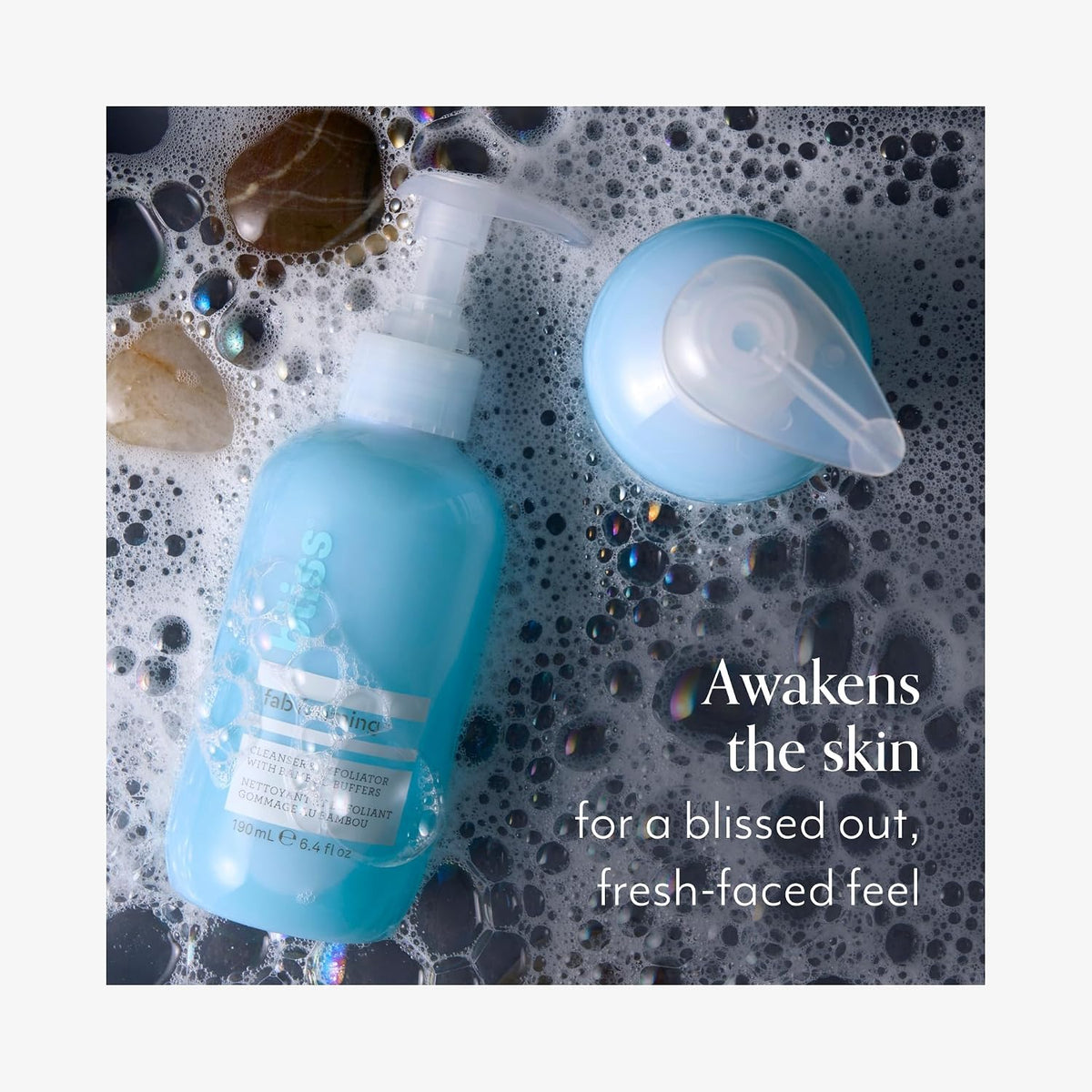 Bliss 6.4 fluid ounce foaming cleanser bottle side profile