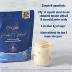 Orgain vanilla protein powder scoop and texture