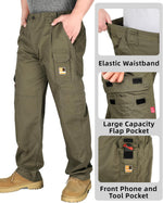 Konreco 7.5 ounce cotton work pants fabric texture close up