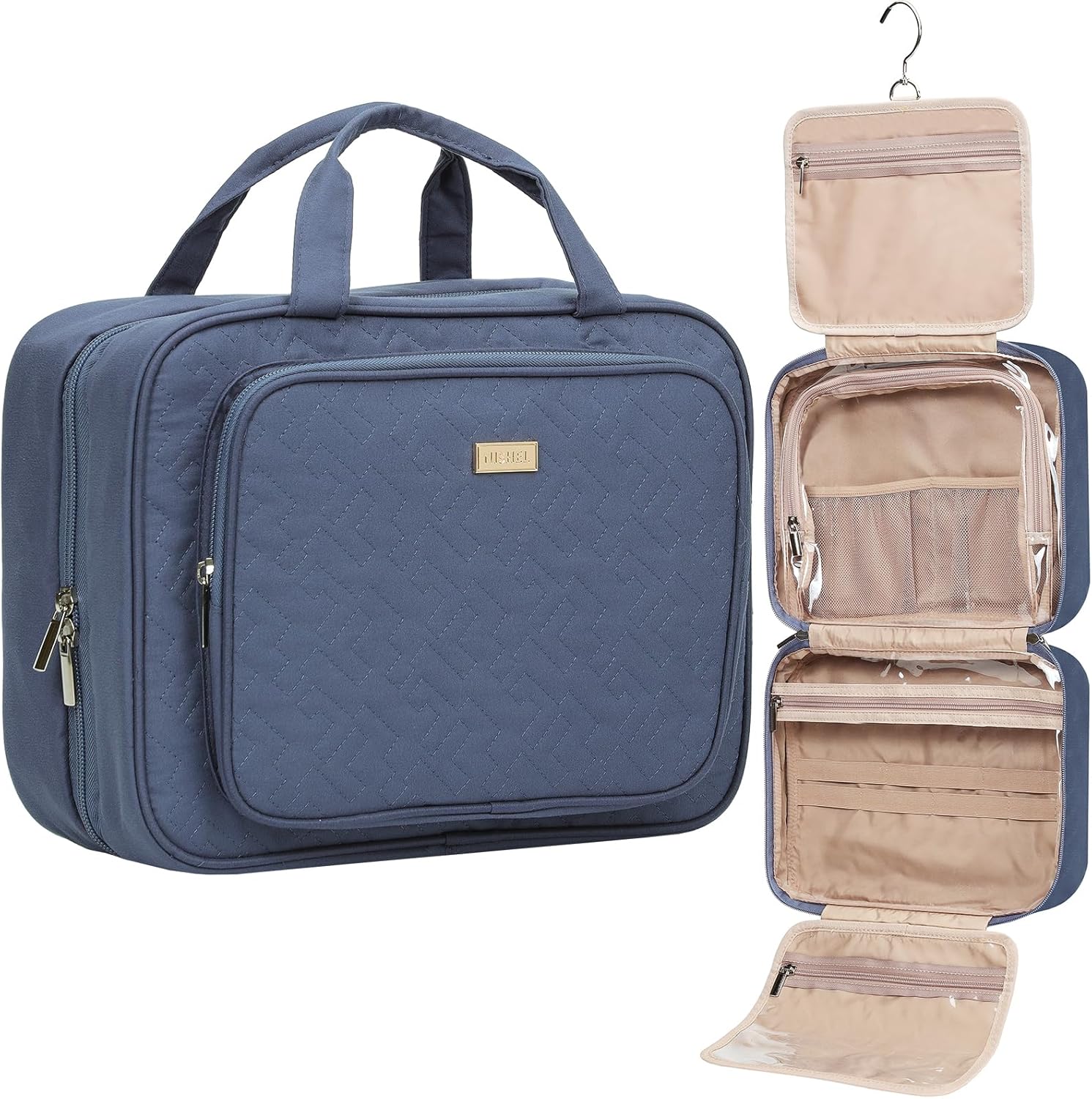 Nishel travel toiletry bag Aegean Blue front view