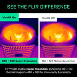 FLIR infrared camera side profile and grip design