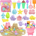 Rezucrey beach toy set with collapsible bucket and ice cream molds