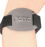 Close up of the anatomic pressure plate on the OTC forearm band