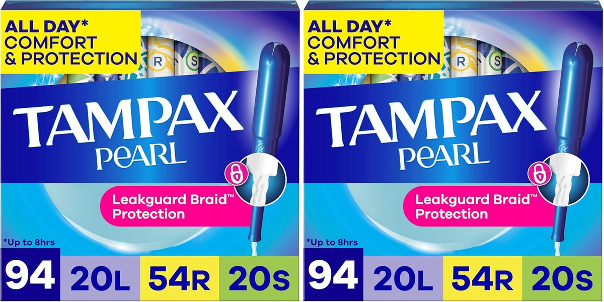 Tampax Pearl Tampons for Women Multipack, with LeakGuard Braid, Light/Regular/Super Absorbency, Unscented, 47 Count - Image 12