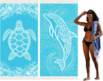 Widdonen Turkish beach towel front view showcasing extra large size