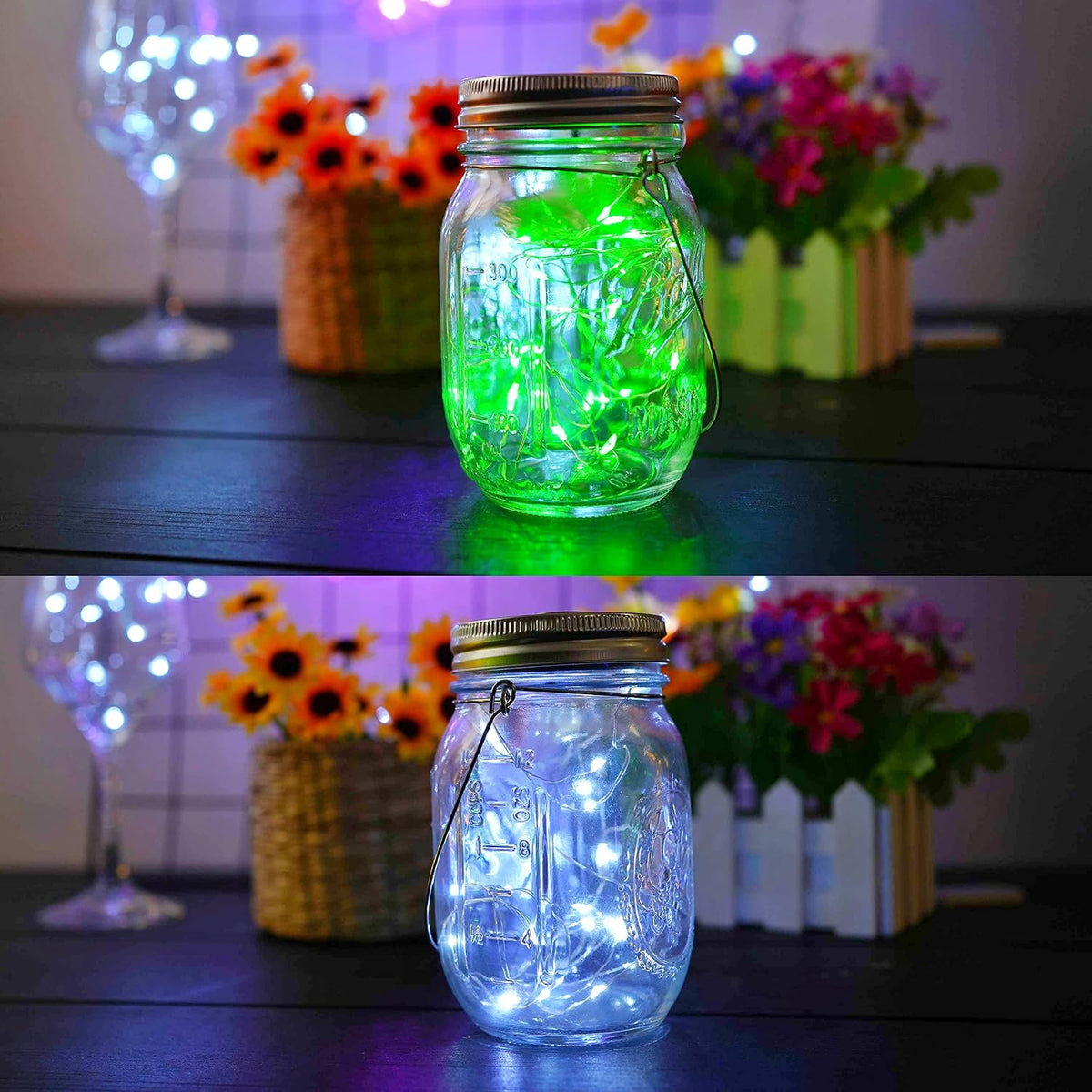 Cynzia outdoor decorative solar jar lights setup