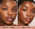 Charlotte Tilbury Unreal Skin cream foundation stick in rose gold packaging