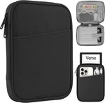 HoYiXi universal tablet sleeve bag in black showing the front view layout.
