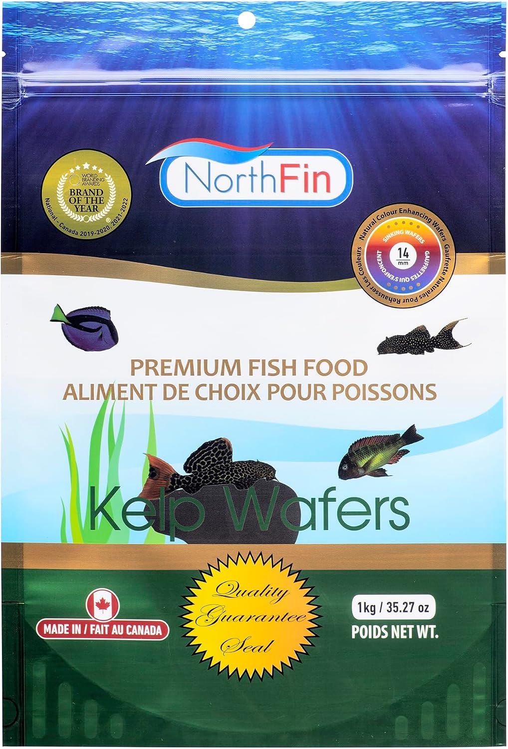 Northfin kelp wafers front view packaging