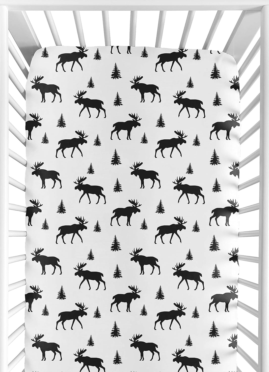 Sweet Jojo Designs Navy Blue White Woodland Deer Boy Baby Fitted Crib Sheet for Infant Newborn Nursery Toddler Bed Room Standard Mattress - Forest Animal Stag Antler - Image 15