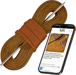 Genuine leather laces displayed for deck shoe replacement