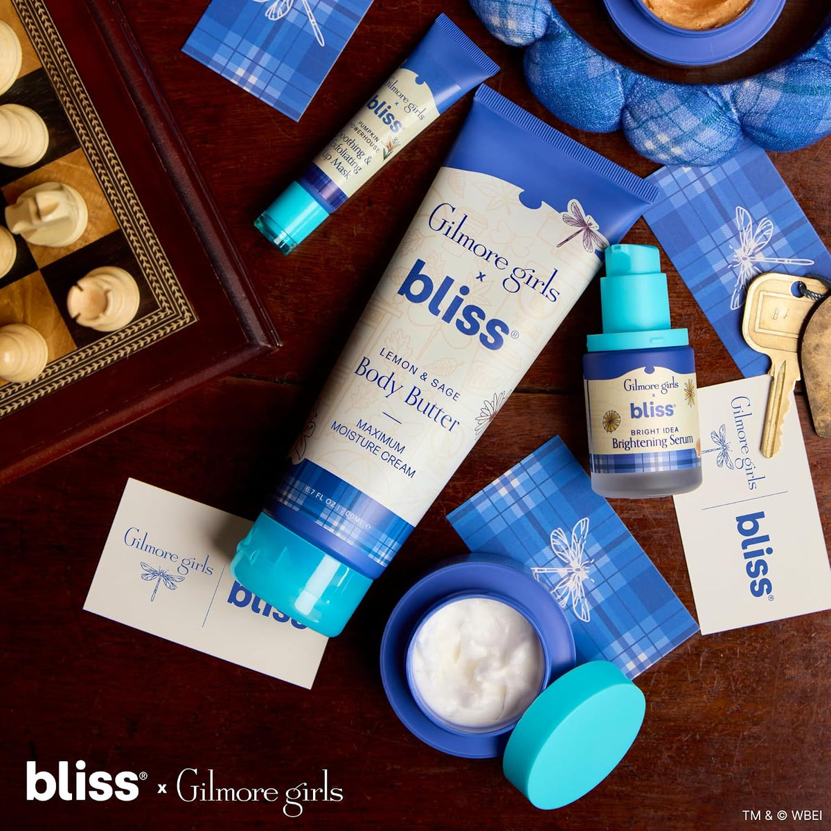 Premium Bliss Gilmore Girls anniversary collection nourishing body butter packaging.