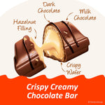 Nutritional facts and ingredients label on the back of Kinder Bueno Minis