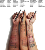 Back label of NYX Suede Matte Lip Liner showing ingredients