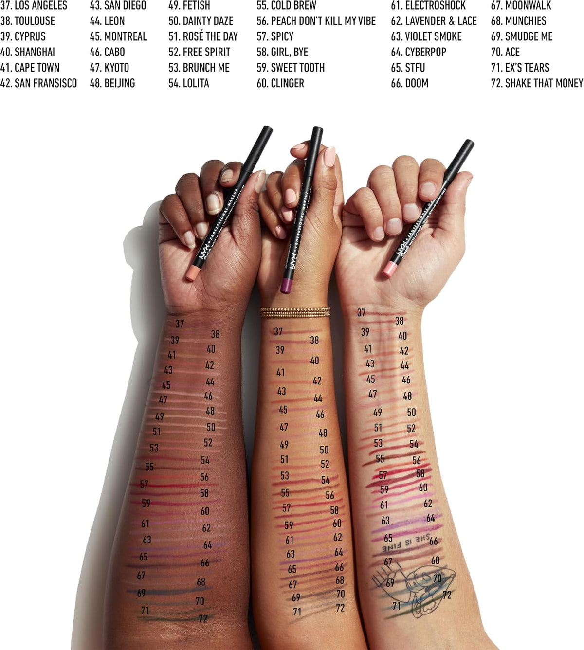 Nyx Suede Matte Lip Liner sharpened tip ready for application