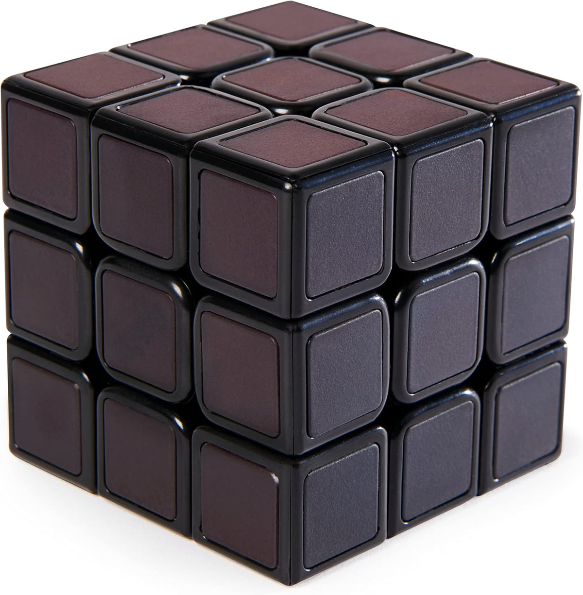 Rubik's Phantom 3x3 cube front view showing black tiles