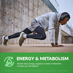 Nutraharmony supplement bottle with natural ingredients graphic