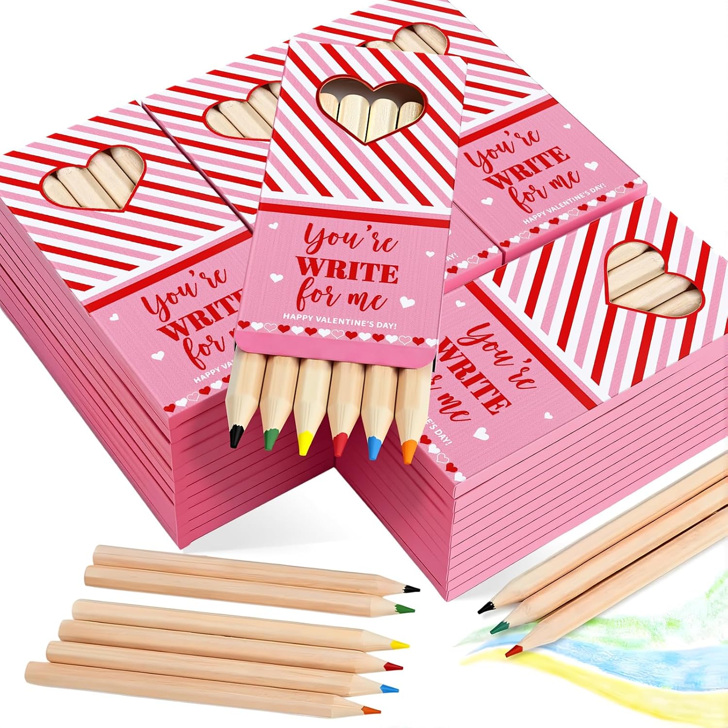 Jerssamy Tinlade 24 piece mini colored pencils front view