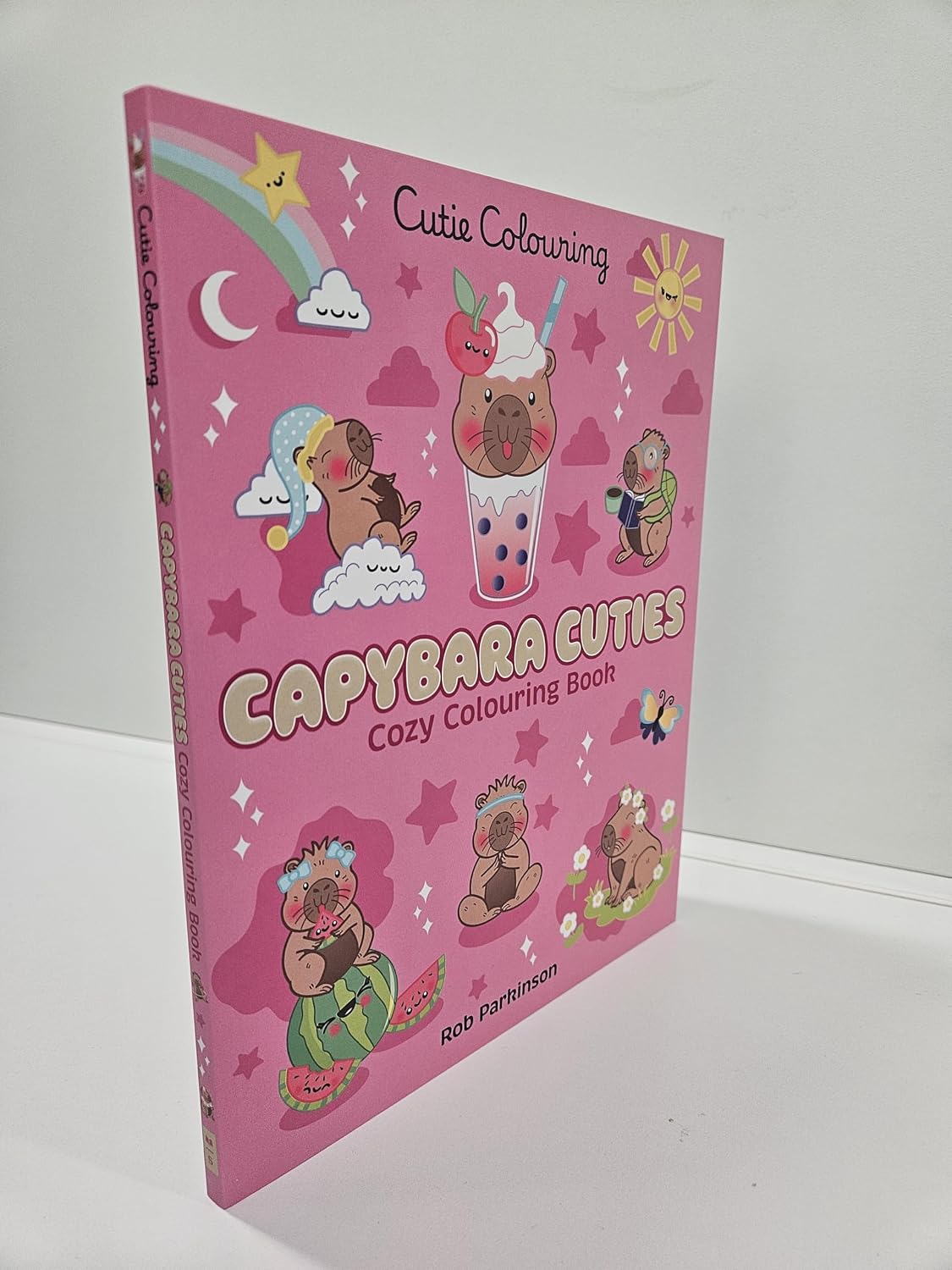 Scholastic Capybara Cuties Colouring Book spine and paperback format