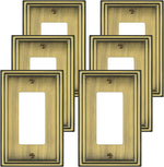 Beyimen antique brass decorator switch cover front view