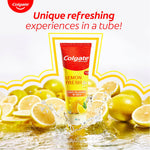 Colgate Lemon Fresh Gel Toothpaste anti-cavity protection graphic