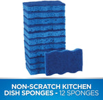 Dawn non-scratch sponges showing dual-sided texture and cellulose material