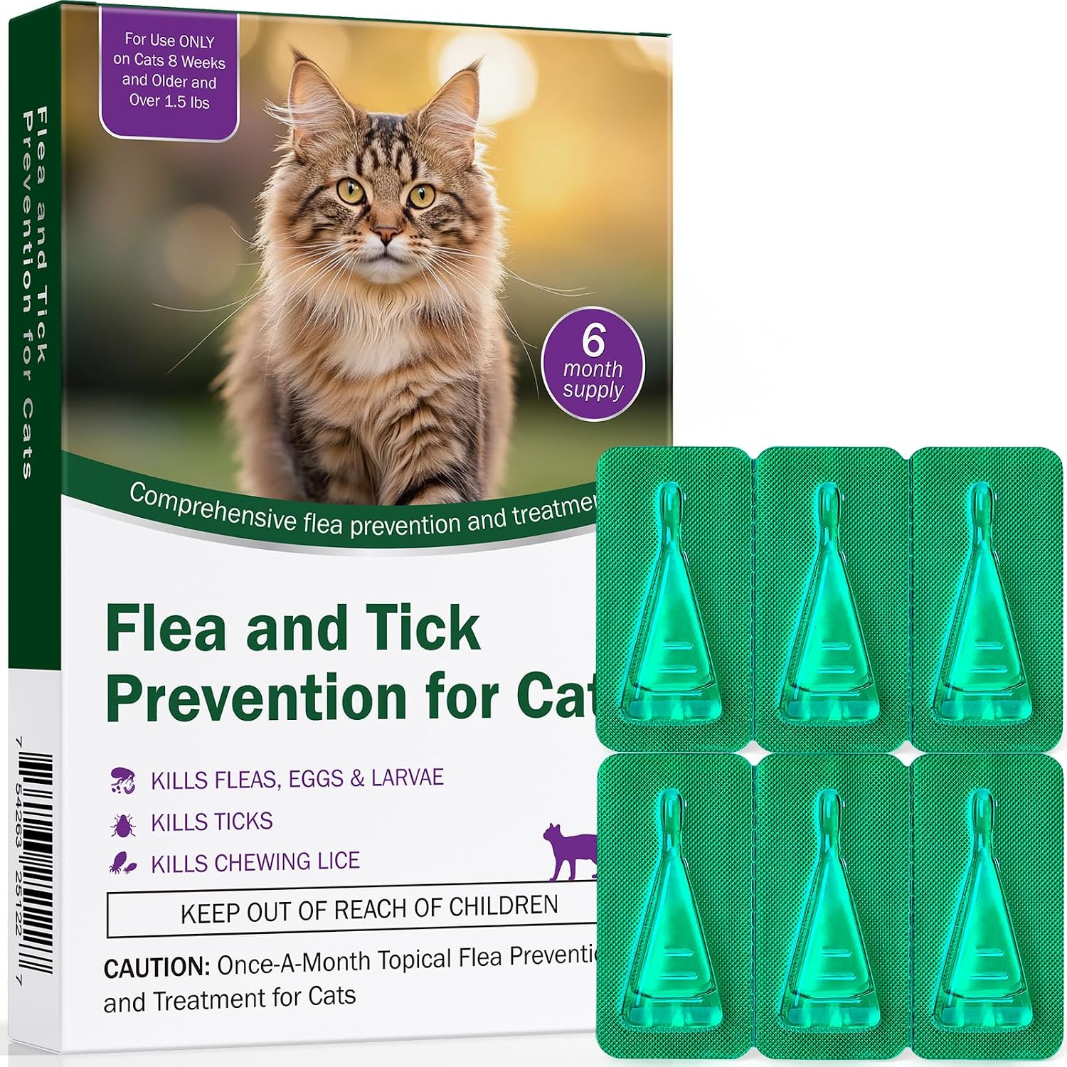 Catego Flea and Tick Prevention for cats front packaging