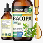 Bio Krauter Bacopa Monnieri liquid drops front view bottle for brain supplement