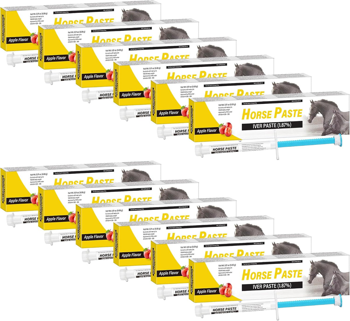 Qouinuey 12 Pack Equine Paste front view packaging