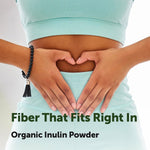 Micro Ingredients Organic Inulin FOS Fiber Powder blended into a morning fruit smoothie