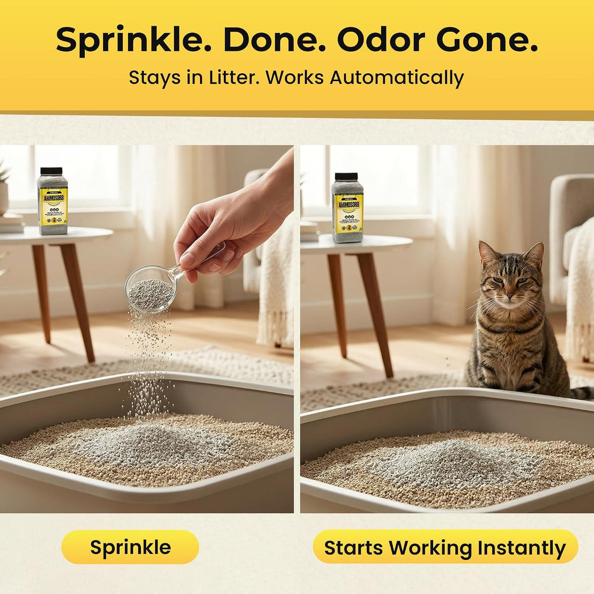 USA imported pet safe ammonia elimination granules for litter box freshness