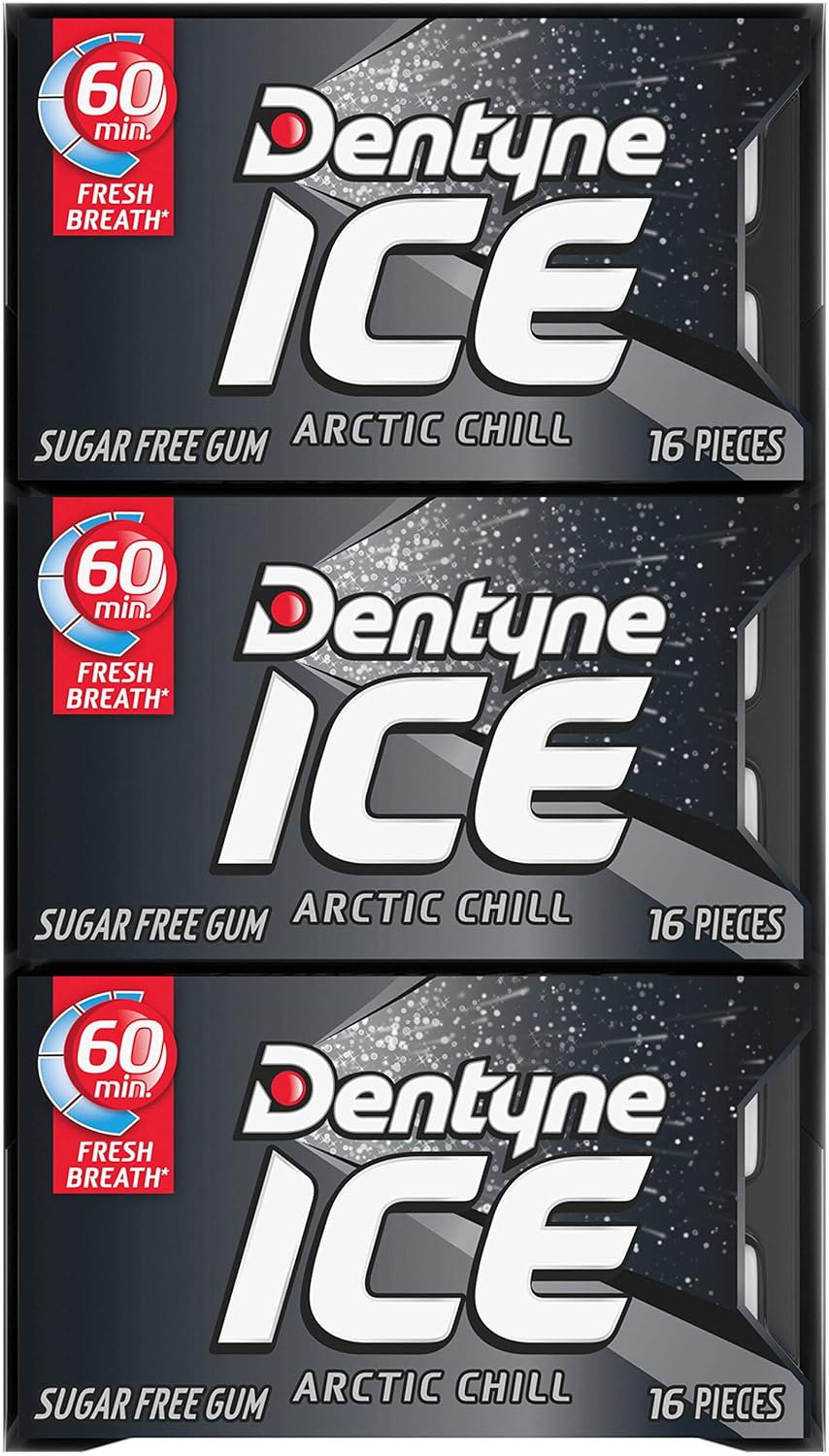 Dentyne Ice Arctic Chill Sugar-Free Chewing Gum, 9 Packs of 16 Pieces (144 Total Pieces) | Chewing Gum, Perfect for Long Lasting Fresh Breath at School, Work & Travel - Image 15