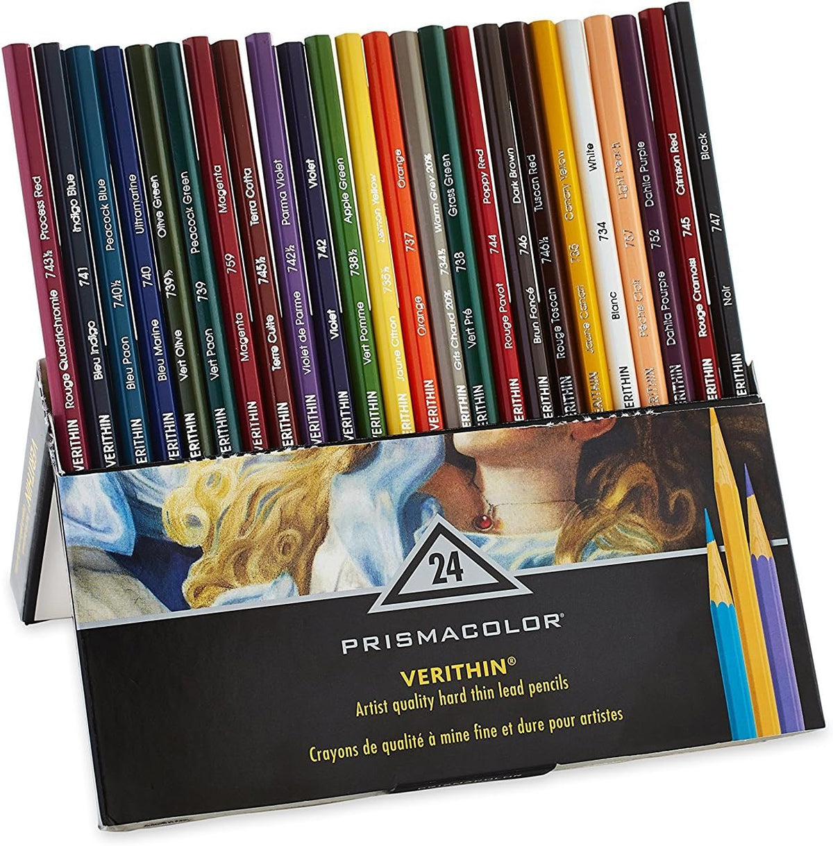 Prismacolor Premier Verithin Colored Pencils 24 count color assortment display
