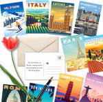 Close-up of 305gsm card stock postcard texture